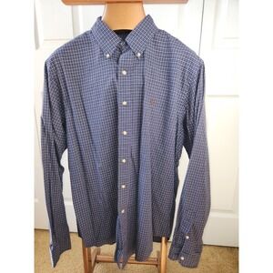 Ralph Lauren Long Sleeve Button Up Plaid Classic Fit Shirt Men's Large